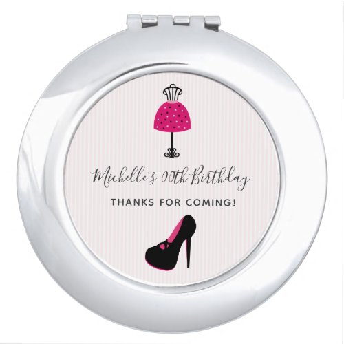 Glam Fashion Diva Birthday Party Guest Favor Compact Mirror