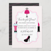 Couture Fashion Show Birthday Party Printable Invitation