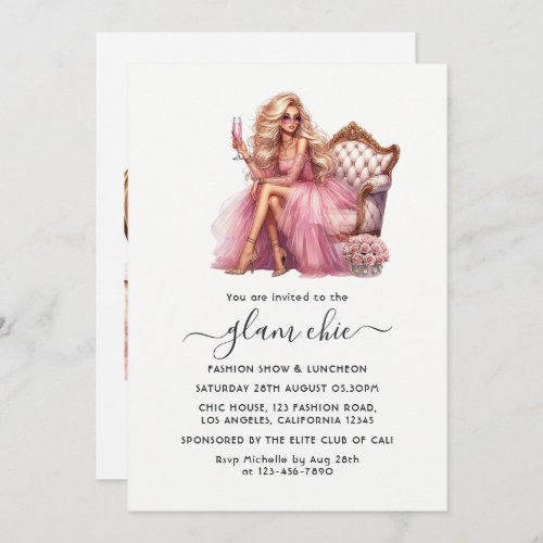 Glam Fashion Show Invitation