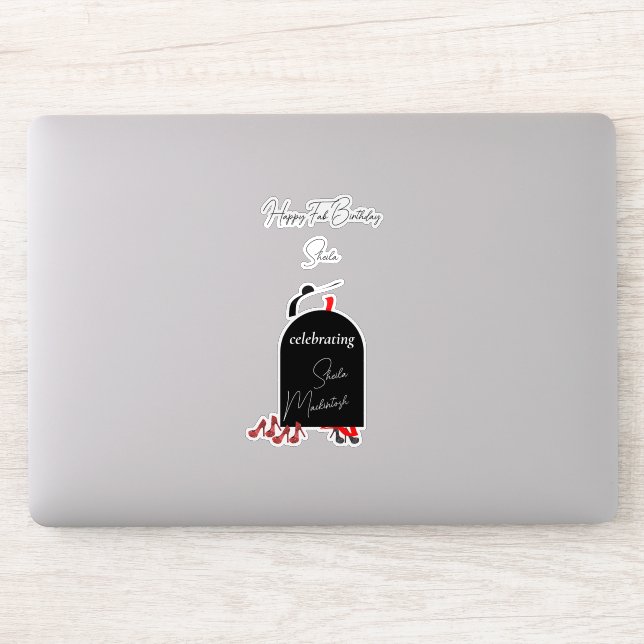 Glam Fashionista Happy Fab Birthday Sticker (Computer)