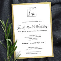 GLAM FAUX GOLD FOIL YOUR LOGO WORKSHOP GALA EVENT