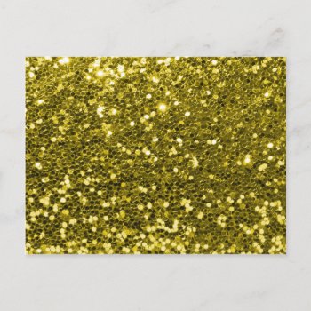 Glam Faux Gold Glitter Sparkle Print Postcard by its_sparkle_motion at Zazzle