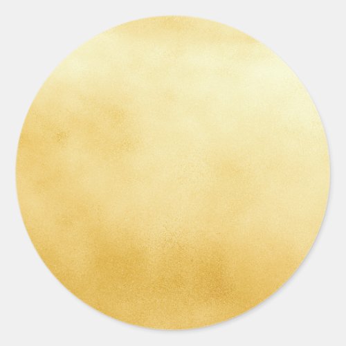 Glam Faux Gold Metallic Round Stickers