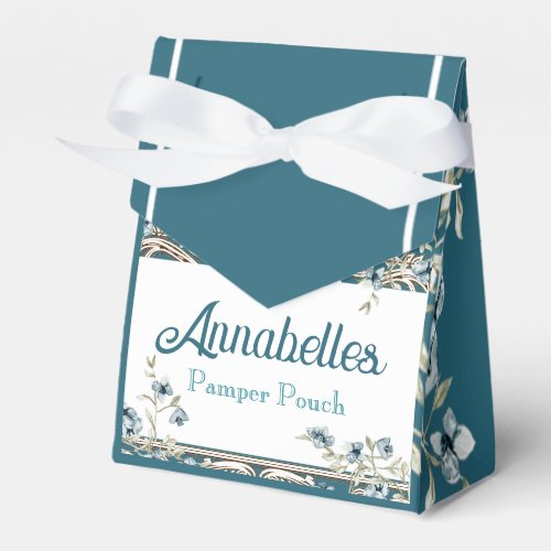 Glam Floral Pamper Party Spa Day Favor Boxes