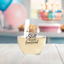 Glam Funny Milestone Birthday Glass