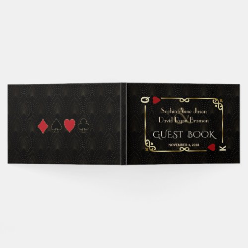 Glam Gatsby Casino Las Vegas Poker Wedding Guest Book