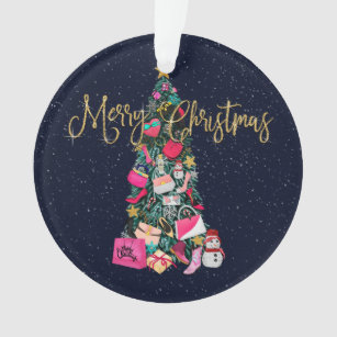 Personalized I Love Makeup Christmas Ornament