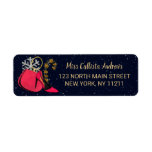 Glam Girly Shoes Purse Snowflake Candy Christmas Label