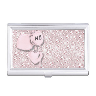 Glam Glitter Girly Pink Business Card Case