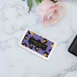 Glam Glitter Gold Purple Black Leopard Animal  Business Card Case<br><div class="desc">If you are a lady boss, these modern impressive glamorous business card holder are the perfect way to give a memorable first impression to you customer. Modern, girly animalier business card case featuring digital image of leopard print in Puple, black and glitter gold . Black stripe overlay. Great for beauty,...</div>