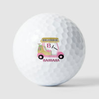 Glam Glitz Monogram Name Pink Gold Diamond Cart