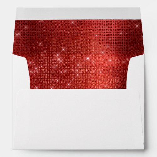 Glam Glitzy Red Sparkle  Envelope