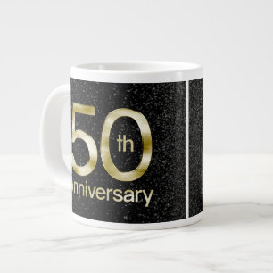 Glam Gold 50th Anniversary Giant Coffee Mug