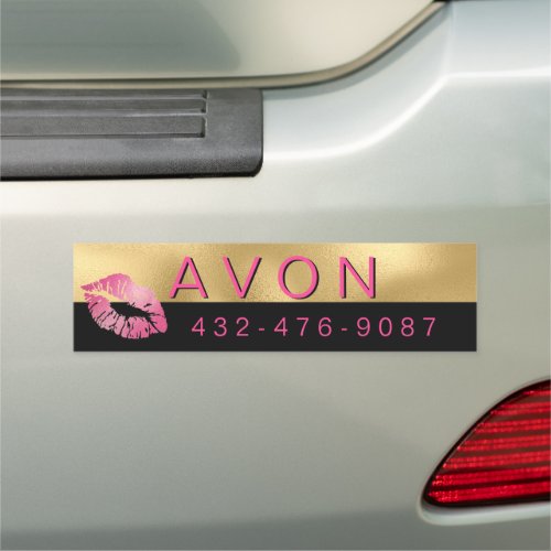 Glam Gold and Black Independent Rep Avon Car Magnet