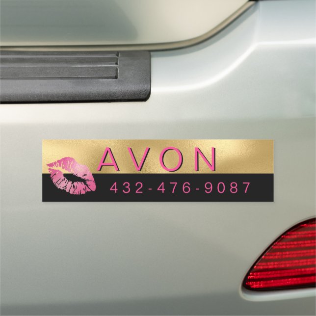 Glam Gold and Black Independent Rep Avon Car Magnet (In Situ)
