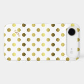 Glam Gold and White Polka Dot iPod Touch (5th Generation) Case (Back (Horizontal))