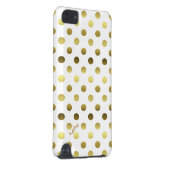 Glam Gold and White Polka Dot iPod Touch (5th Generation) Case (Back/Right)