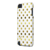 Glam Gold and White Polka Dot iPod Touch (5th Generation) Case (Back Left)