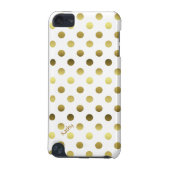 Glam Gold and White Polka Dot iPod Touch (5th Generation) Case (Back)