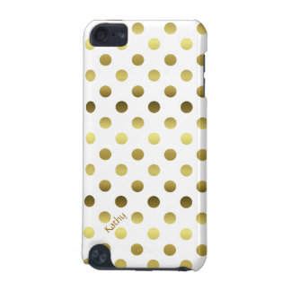 Glam Gold and White Polka Dot iPod Touch (5th Generation) Case