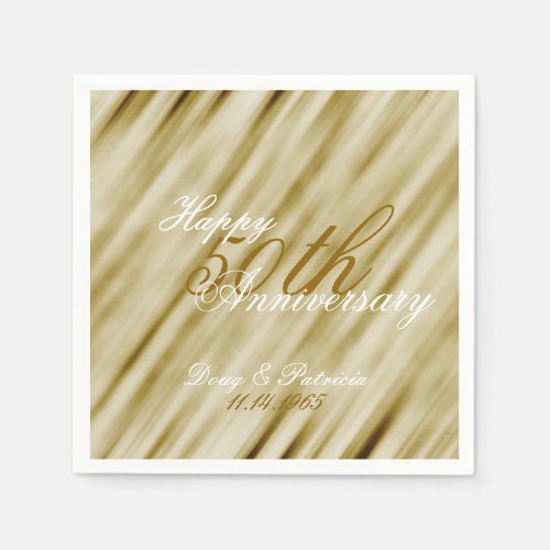 Glam Gold Anniversary Napkins