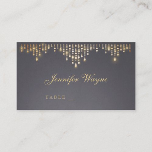 Glam gold art deco vintage wedding place cards