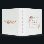 Glam Gold Blush Pink Floral Wedding Photo Album 3 Ring Binder<br><div class="desc">Elegant, Modern, Sparkling Gold Blush Floral card design. It features an elegant faux gold foil frame, gorgeous watercolour flowers and fonts. Use Customize tool to add your info. All text style, colours, sizes can be modified to fit your needs. For matching items, please, visit my Glam Gold Blush Pink Floral...</div>