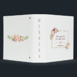 Glam Gold Blush Pink Floral Wedding Photo Album 3 Ring Binder<br><div class="desc">Elegant, Modern, Sparkling Gold Blush Floral card design. It features an elegant faux gold foil frame, gorgeous watercolour flowers and fonts. Use Customize tool to add your info. All text style, colours, sizes can be modified to fit your needs. For matching items, please, visit my Glam Gold Blush Pink Floral...</div>