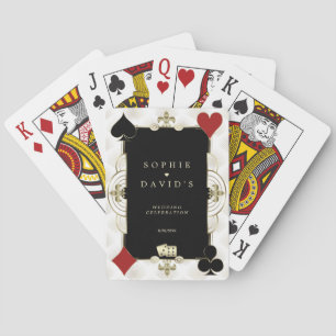 Glam Gold Casino Vegas Poker Wedding Cards