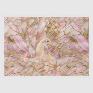 Glam Gold Chic Pink Peacock Tissue Paper