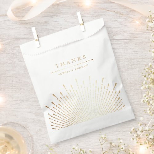 Glam gold deco vintage wedding thank you favor bag