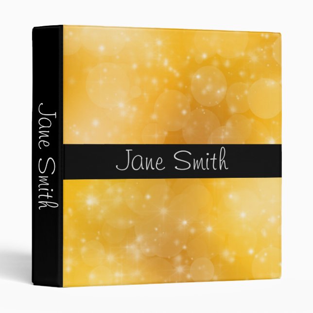 Glam gold disco style black and gold folder (Front/Spine)