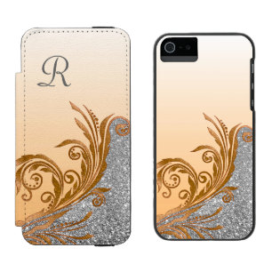 Glam Gold Flourish Monogram iPhone 6 Wallet Case