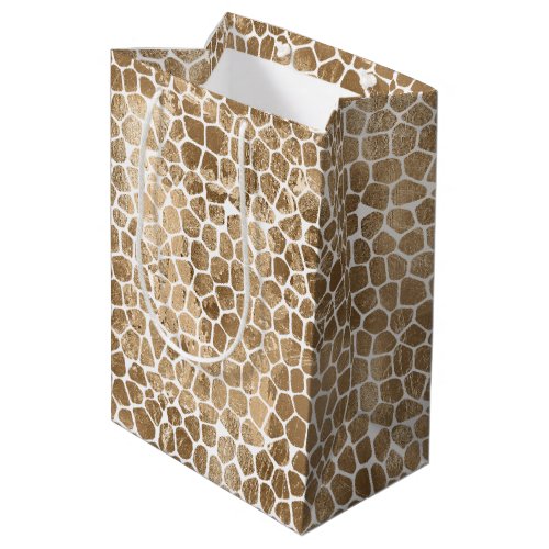 Glam Gold Giraffe Print Medium Gift Bag