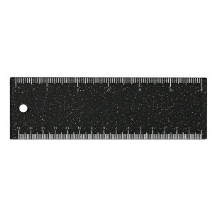 Glam gold glitter and sparkles on black image ruler