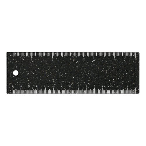 Glam gold glitter and sparkles on black image ruler