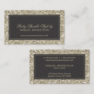 Glam Gold Glitter Business Card