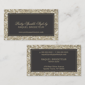 Glam Gold Glitter Business Card
