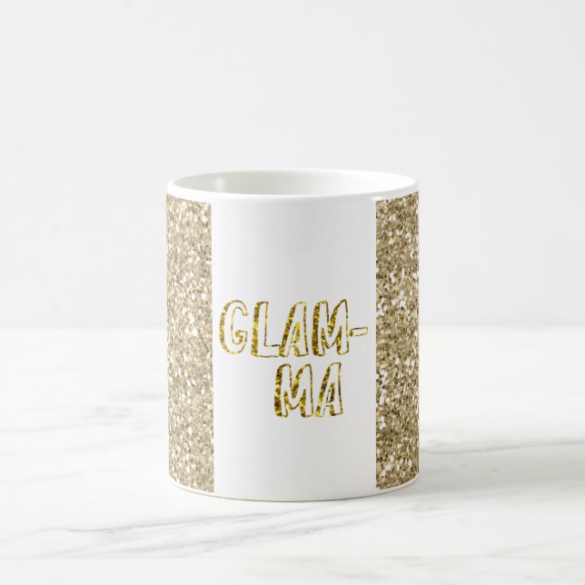 Glam Gold Glitter Glam-ma Coffee Mug (Center)