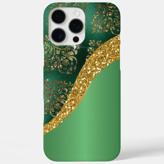 Glam Gold Glitter Green Metallic  Case-Mate iPhone Case (Back)