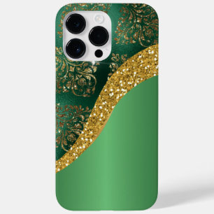 Glam Gold Glitter Green Metallic  Case-Mate iPhone 14 Pro Max Case
