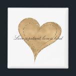 Glam Gold Glitter Heart    Magnet<br><div class="desc">Heart of Gold Glam Glitter (image of glitter) personalized wedding or any occasion</div>