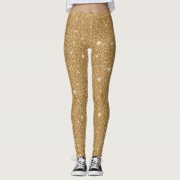 Glam gold glitter leggings