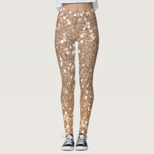Glam gold glitter leggings