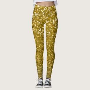 Glam gold glitter leggings