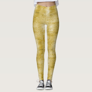Glam gold glitter leggings