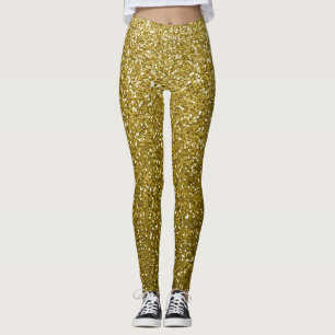 Glam gold glitter leggings