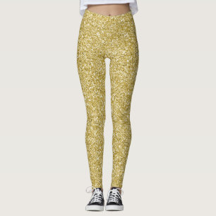 Glam gold glitter leggings
