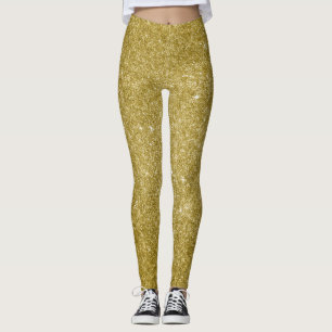Glam gold glitter leggings