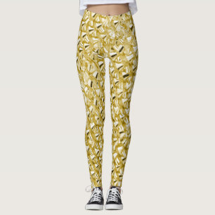 Glam gold glitter leggings